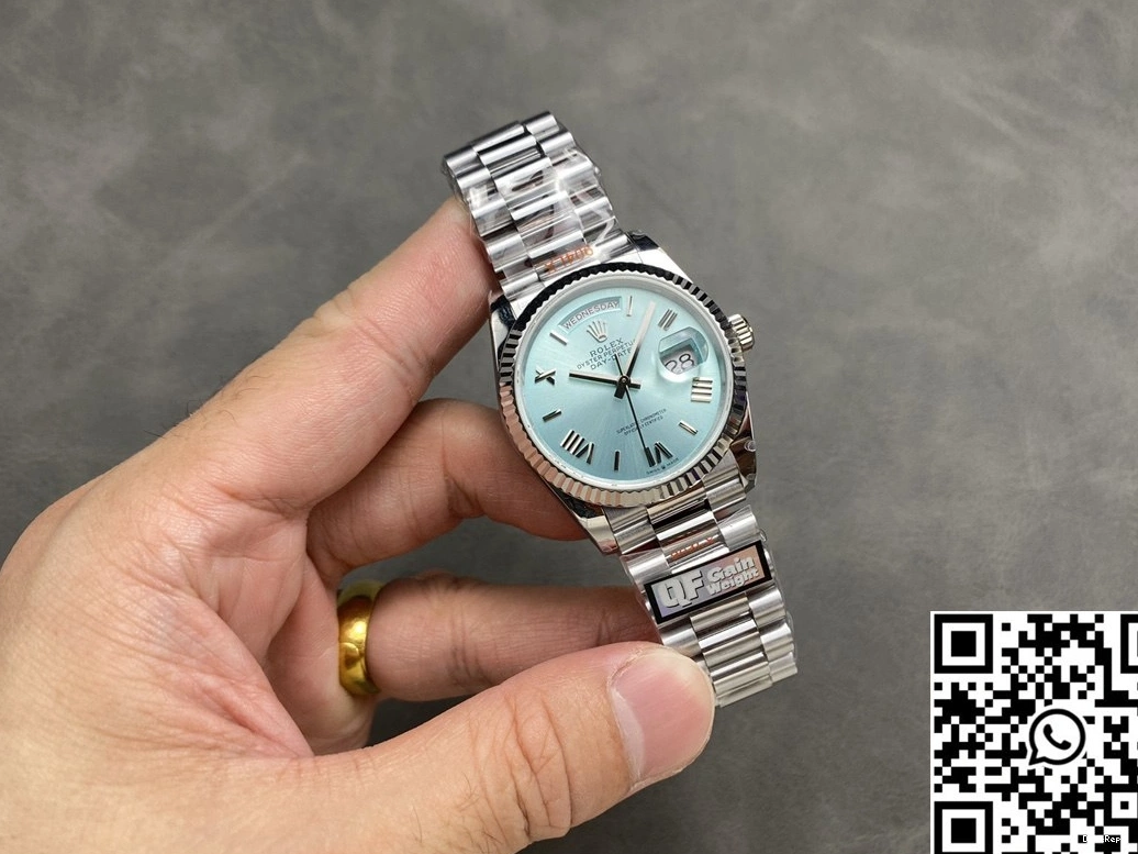 Steel Tungsten White Rolex M128236-0018 36mm Dial v5 Date Day QF Factory 1226